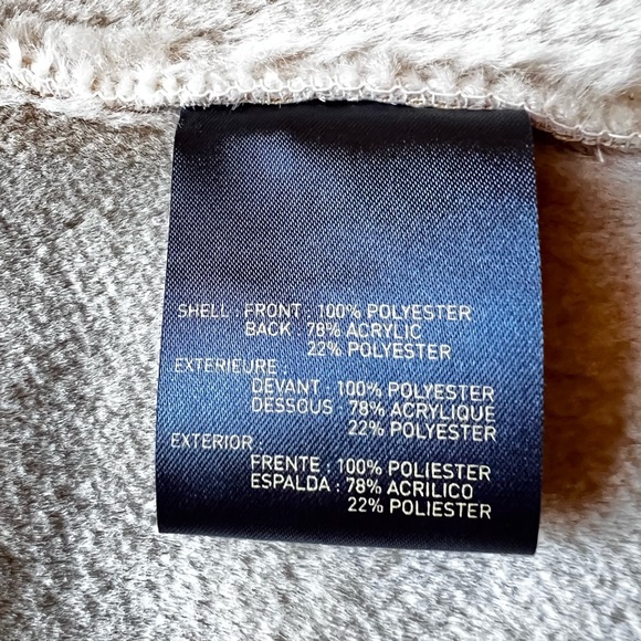 Faux Suede Ranch Sherpa Teddy style coat Faux Fur Lining Size M/L Liz Claiborne - Picture 11 of 15